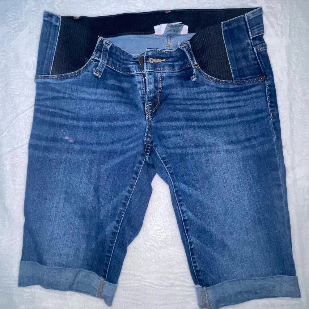 Ingrid & Isabel Maternity Skinny Boot Cut Jean Short Women 30x18 Size 2 Blue